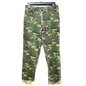 Sundry- Straight Leg Camo Pull On Casual Pants- Sz. S